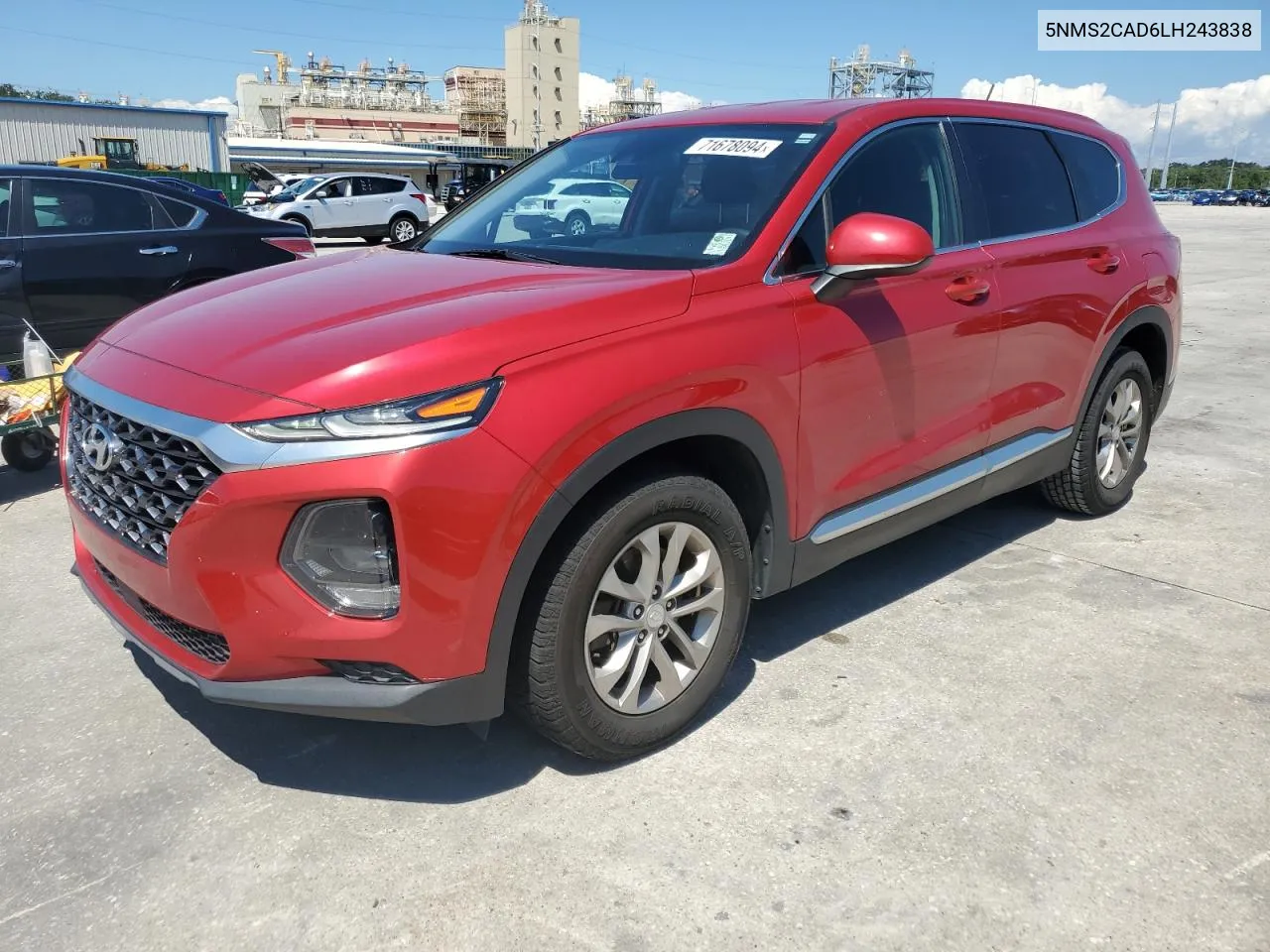 2020 Hyundai Santa Fe Se VIN: 5NMS2CAD6LH243838 Lot: 71678094