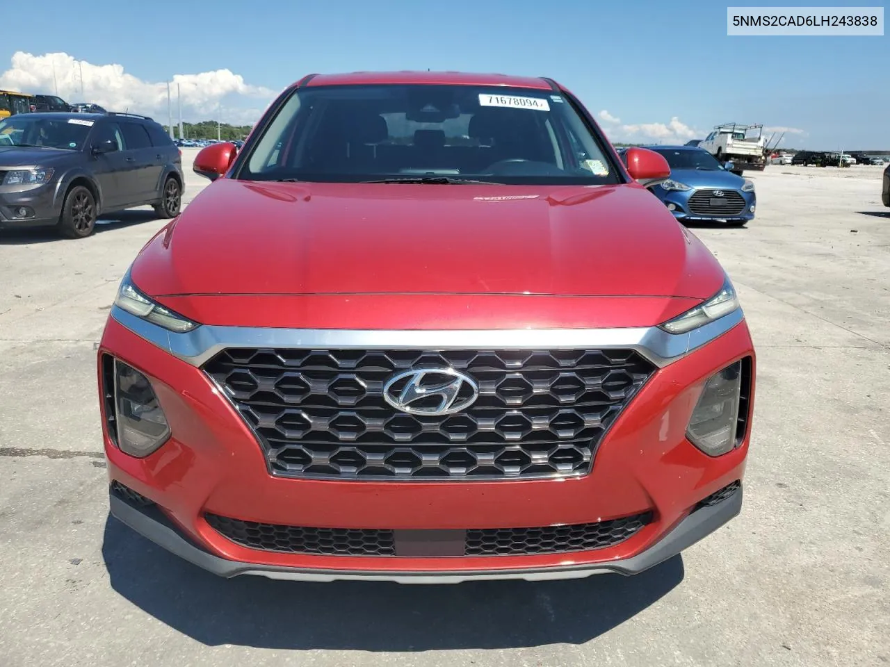 2020 Hyundai Santa Fe Se VIN: 5NMS2CAD6LH243838 Lot: 71678094