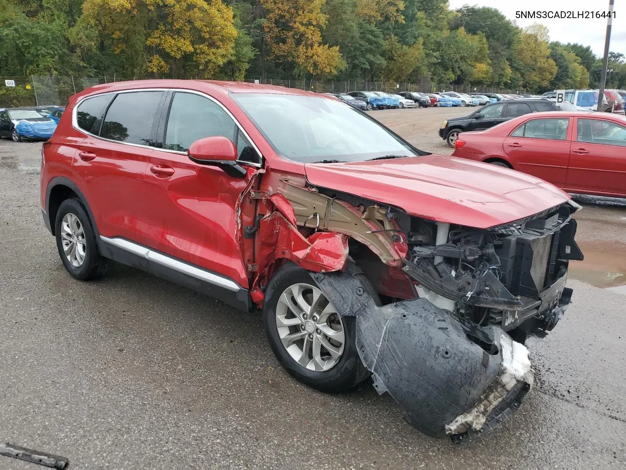 2020 Hyundai Santa Fe Sel VIN: 5NMS3CAD2LH216441 Lot: 71970254