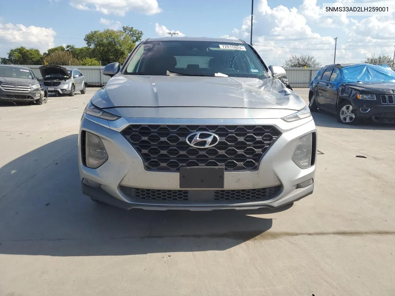 5NMS33AD2LH259001 2020 Hyundai Santa Fe Sel