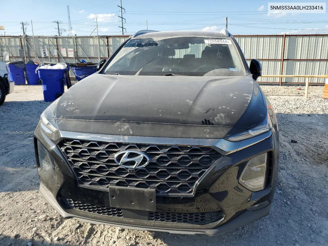 2020 Hyundai Santa Fe Limited VIN: 5NMS53AA0LH233416 Lot: 72058944