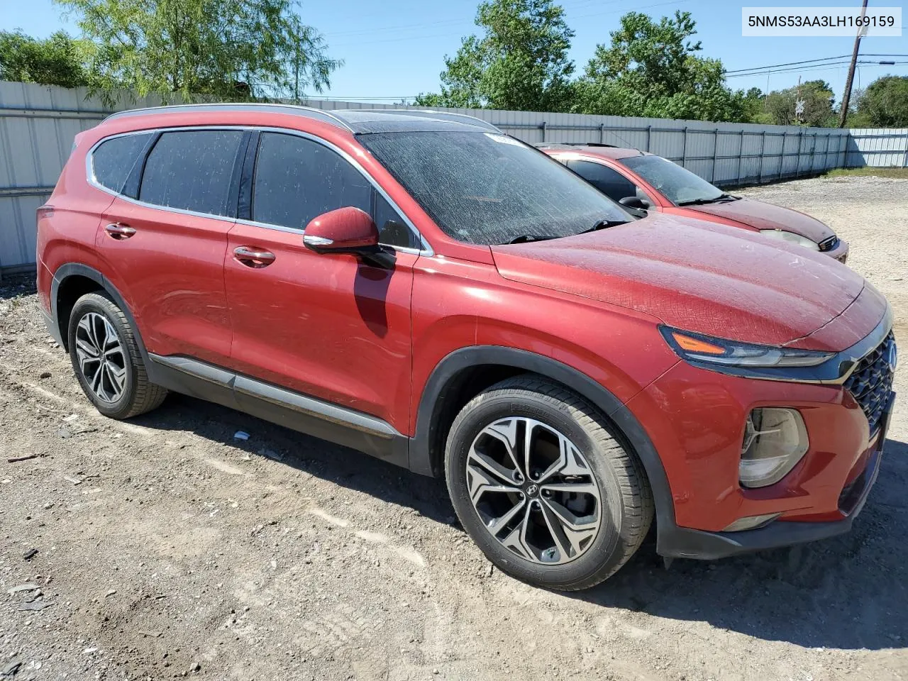 2020 Hyundai Santa Fe Limited VIN: 5NMS53AA3LH169159 Lot: 72061674