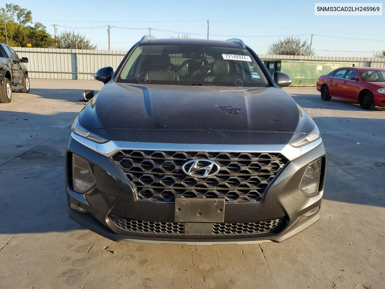 2020 Hyundai Santa Fe Sel VIN: 5NMS3CAD2LH245969 Lot: 72149324