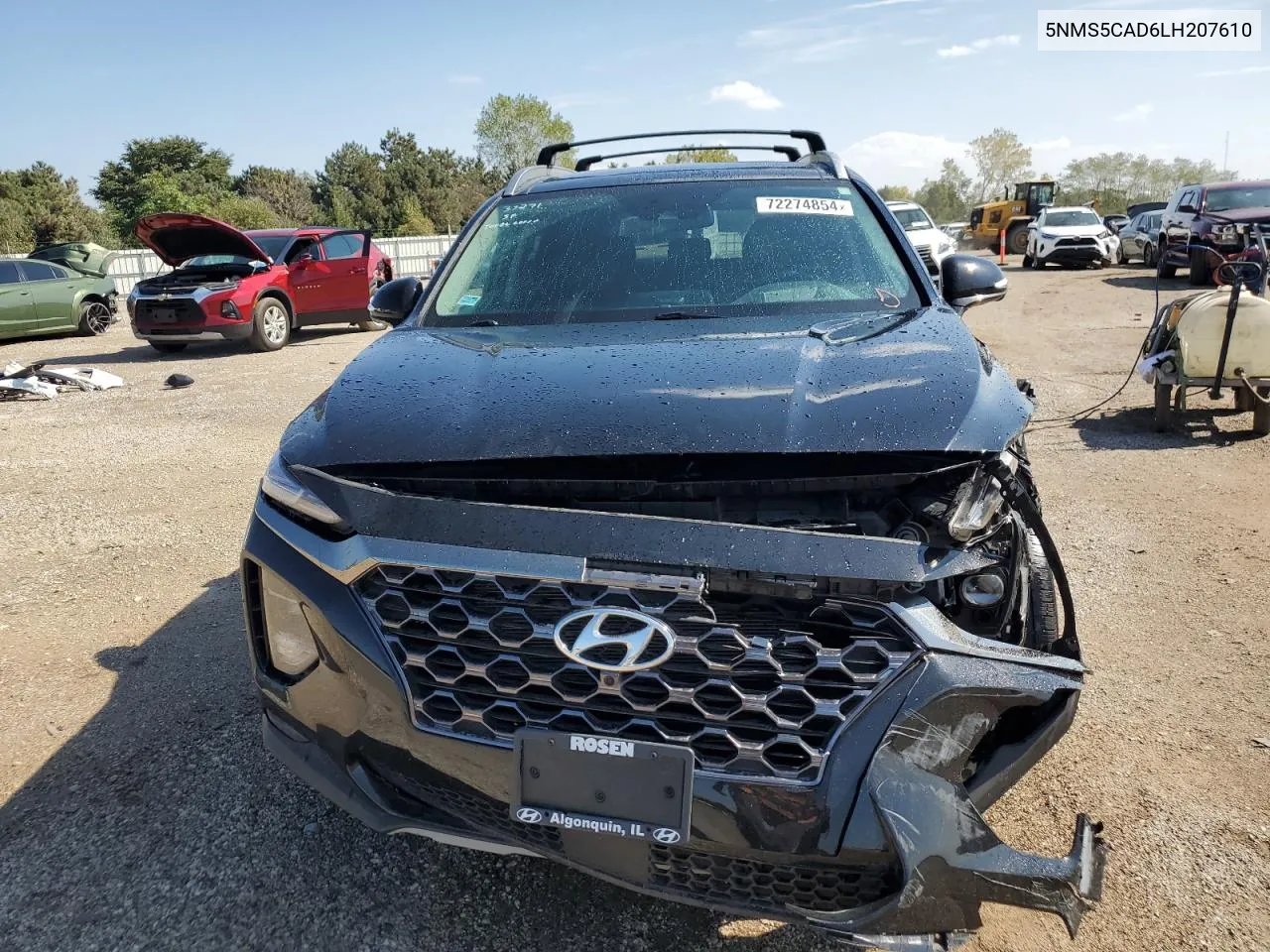 2020 Hyundai Santa Fe Limited VIN: 5NMS5CAD6LH207610 Lot: 72274854