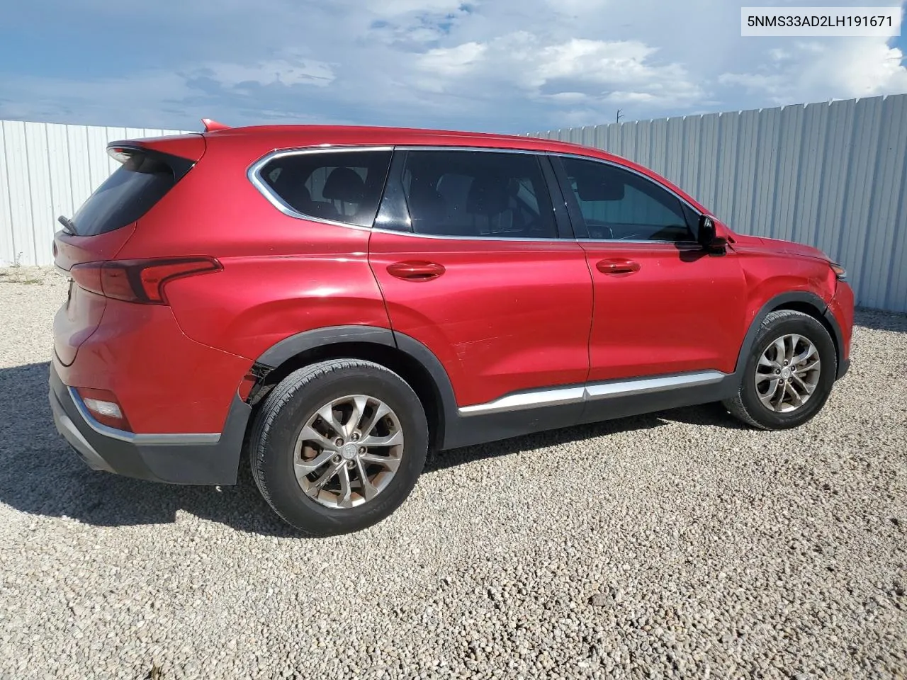 5NMS33AD2LH191671 2020 Hyundai Santa Fe Sel