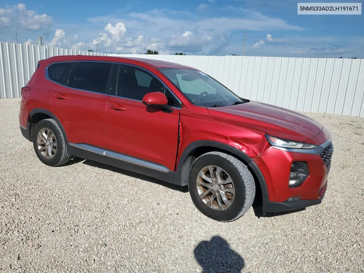 5NMS33AD2LH191671 2020 Hyundai Santa Fe Sel