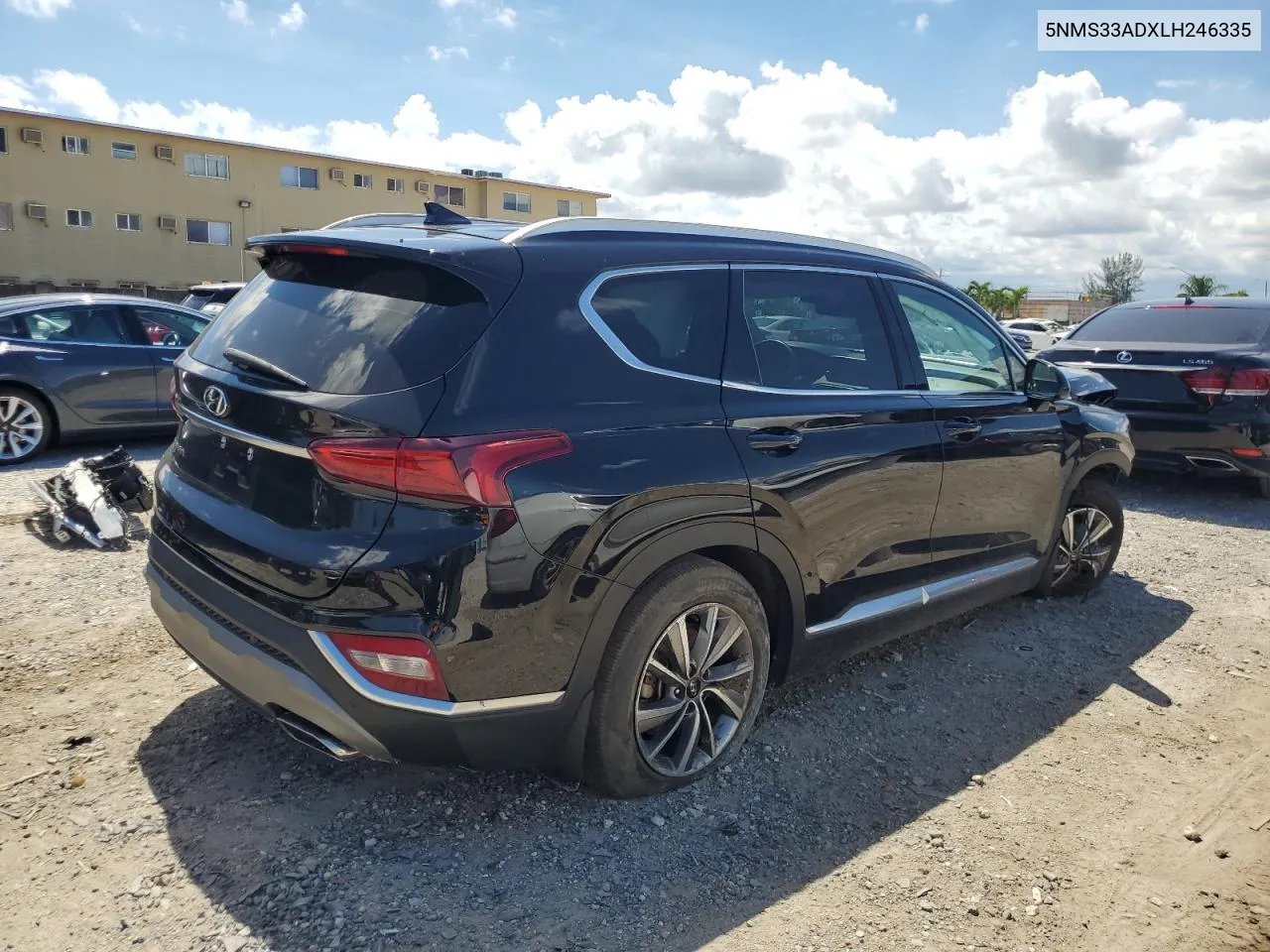 2020 Hyundai Santa Fe Sel VIN: 5NMS33ADXLH246335 Lot: 72496764