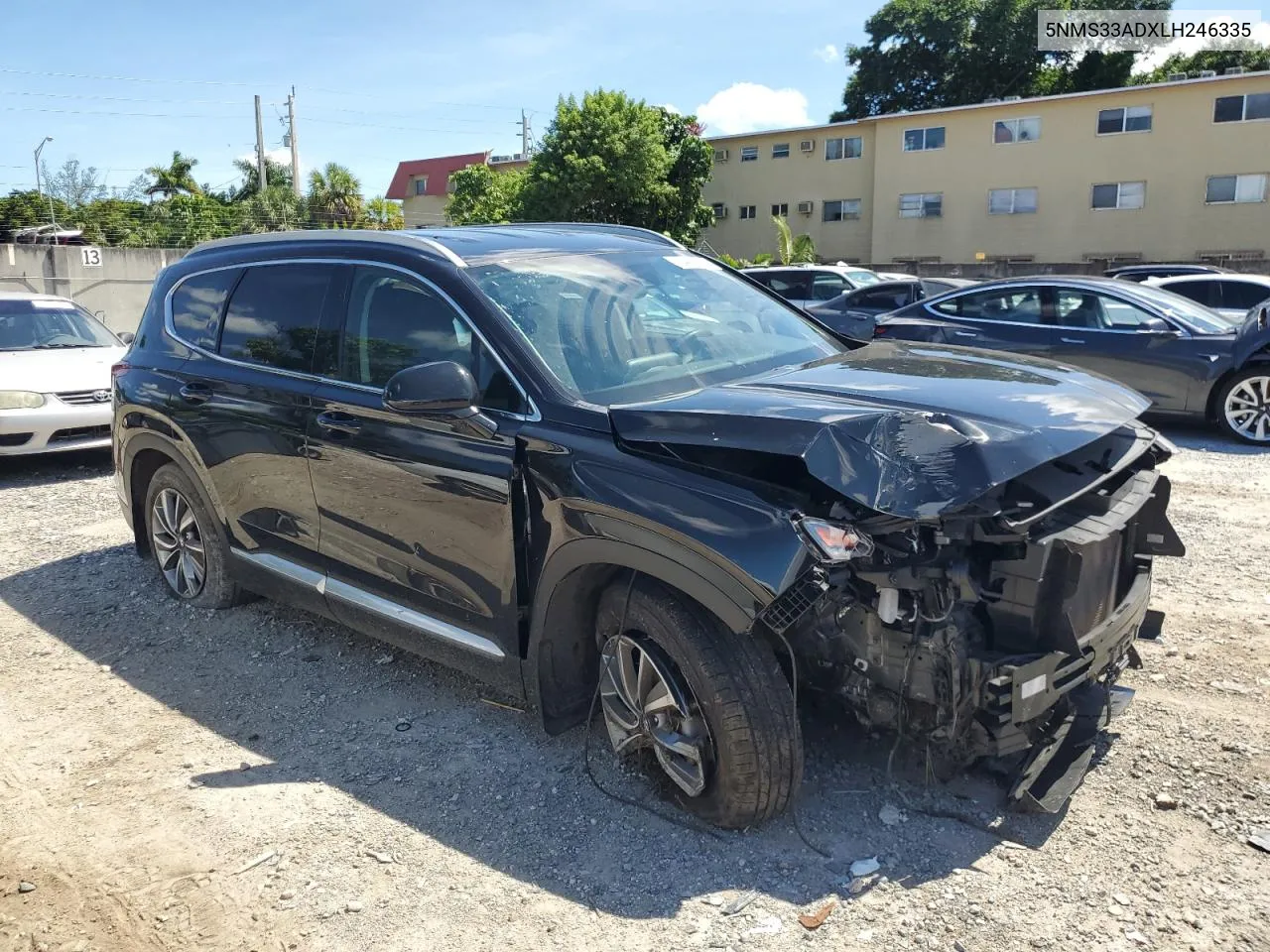 2020 Hyundai Santa Fe Sel VIN: 5NMS33ADXLH246335 Lot: 72496764