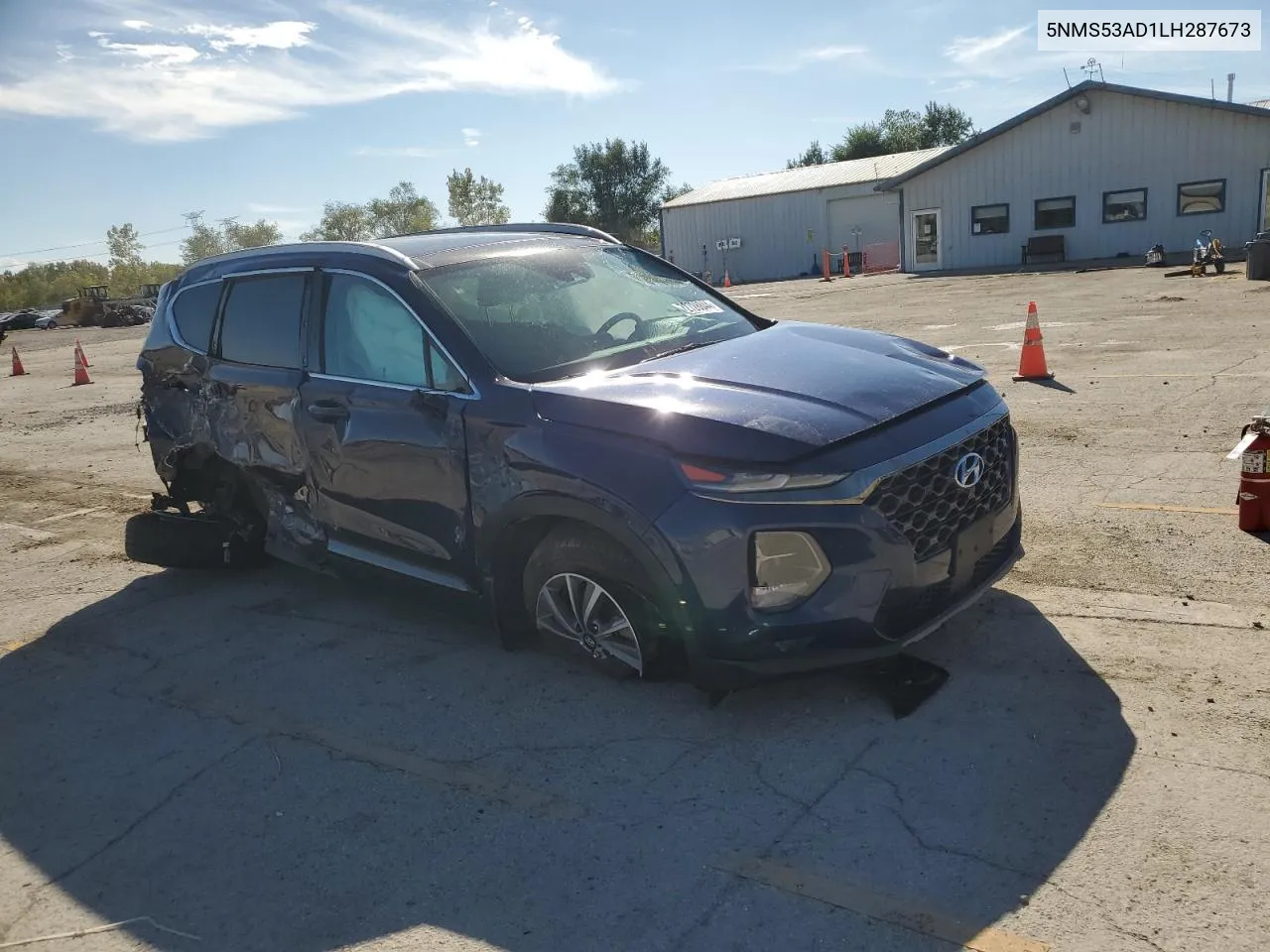 2020 Hyundai Santa Fe Limited VIN: 5NMS53AD1LH287673 Lot: 72728844