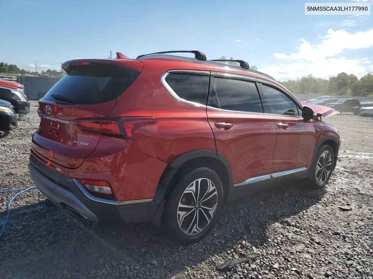 2020 Hyundai Santa Fe Limited VIN: 5NMS5CAA3LH177990 Lot: 72780924