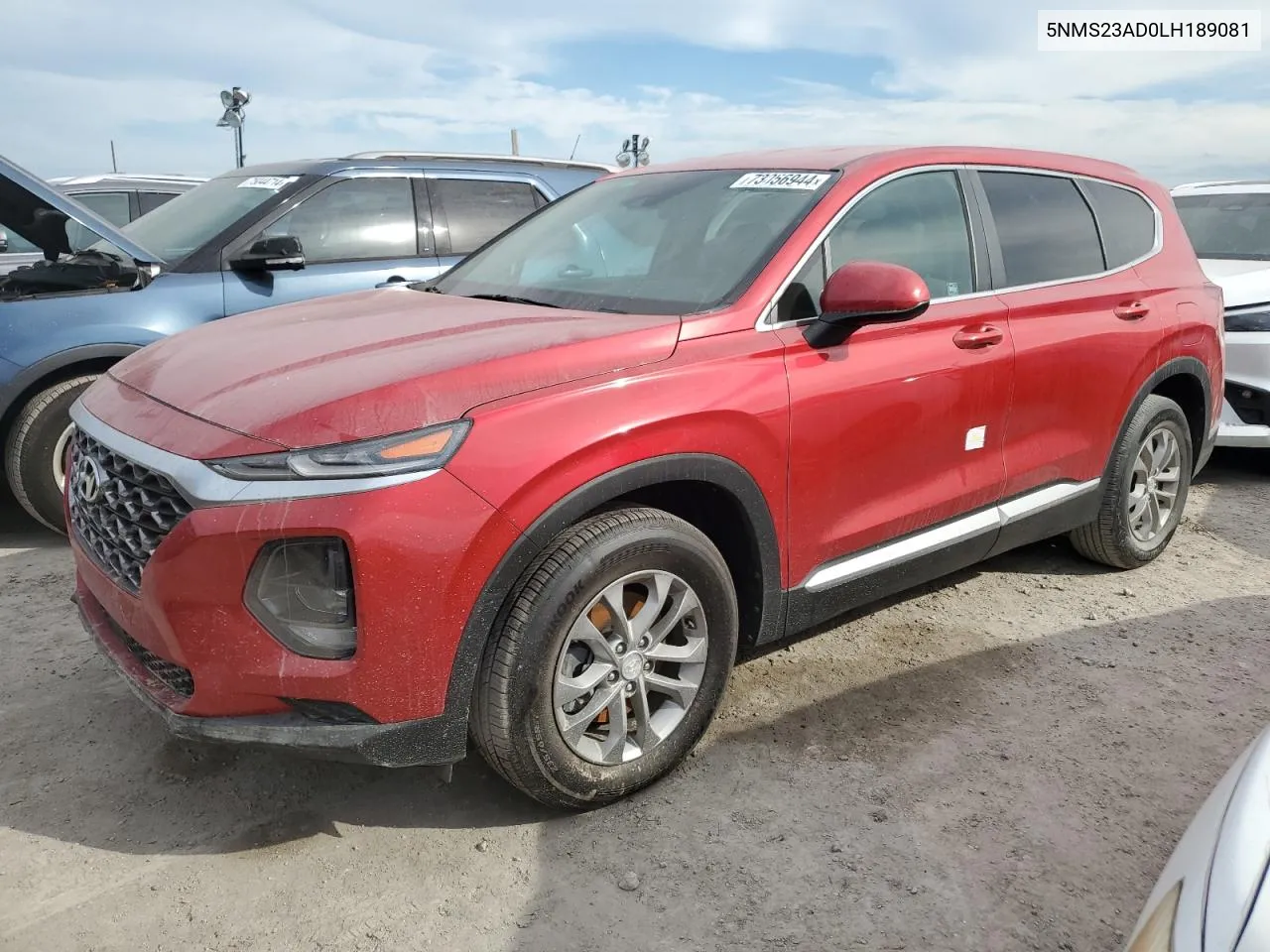 2020 Hyundai Santa Fe Se VIN: 5NMS23AD0LH189081 Lot: 73856944