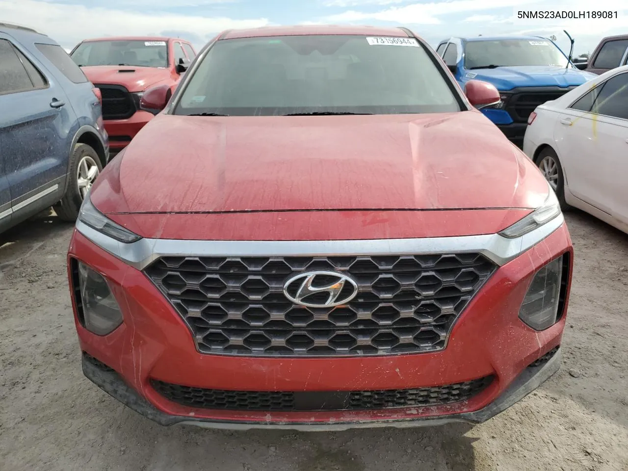 2020 Hyundai Santa Fe Se VIN: 5NMS23AD0LH189081 Lot: 73856944