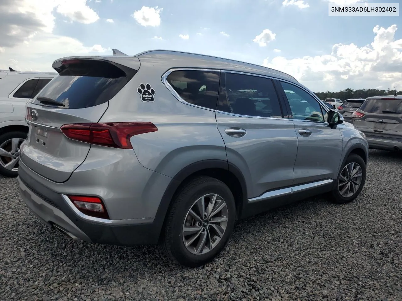 2020 Hyundai Santa Fe Sel VIN: 5NMS33AD6LH302402 Lot: 73868104