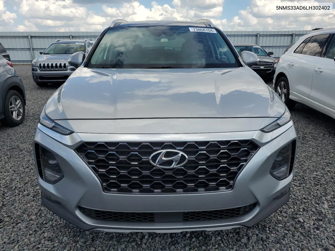 2020 Hyundai Santa Fe Sel VIN: 5NMS33AD6LH302402 Lot: 73868104