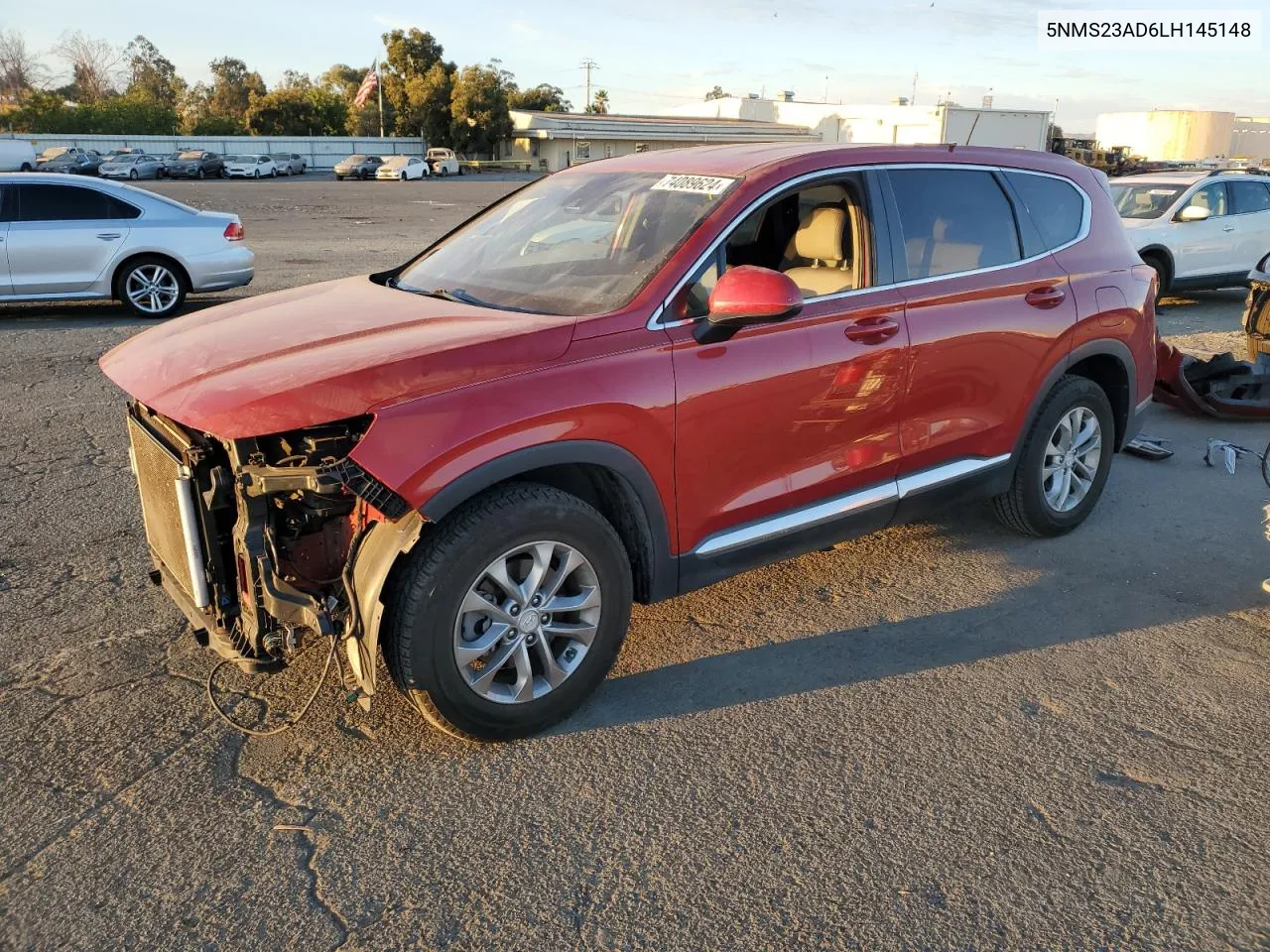 2020 Hyundai Santa Fe Se VIN: 5NMS23AD6LH145148 Lot: 74089624