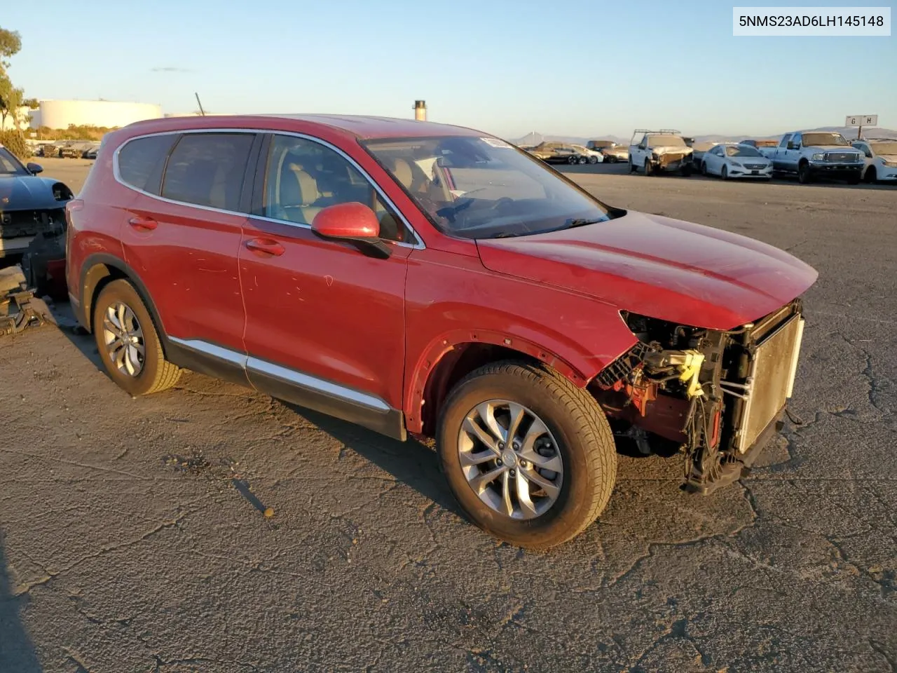 2020 Hyundai Santa Fe Se VIN: 5NMS23AD6LH145148 Lot: 74089624