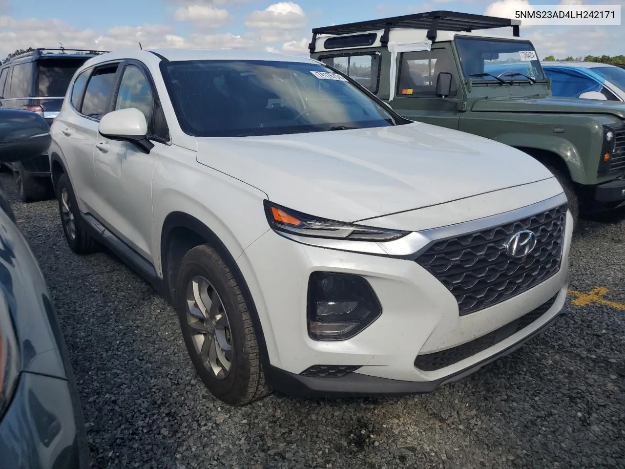 2020 Hyundai Santa Fe Se VIN: 5NMS23AD4LH242171 Lot: 74176704