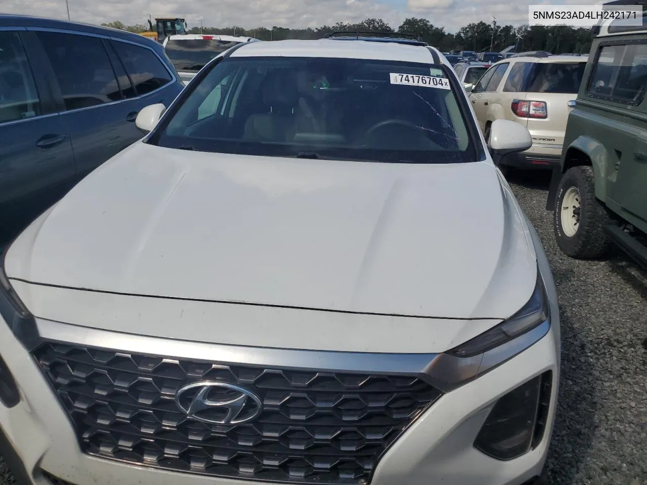 2020 Hyundai Santa Fe Se VIN: 5NMS23AD4LH242171 Lot: 74176704