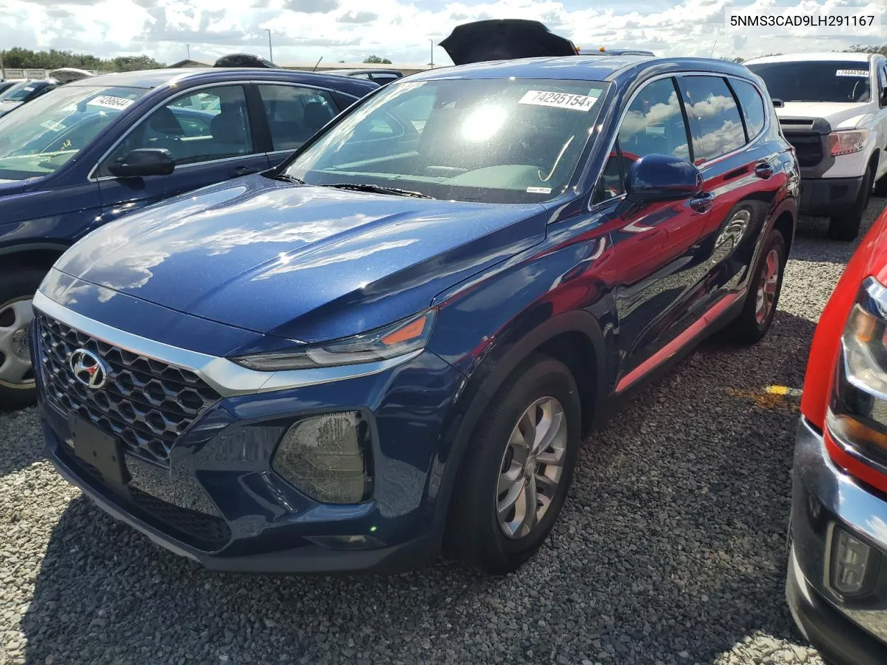 2020 Hyundai Santa Fe Sel VIN: 5NMS3CAD9LH291167 Lot: 74295154