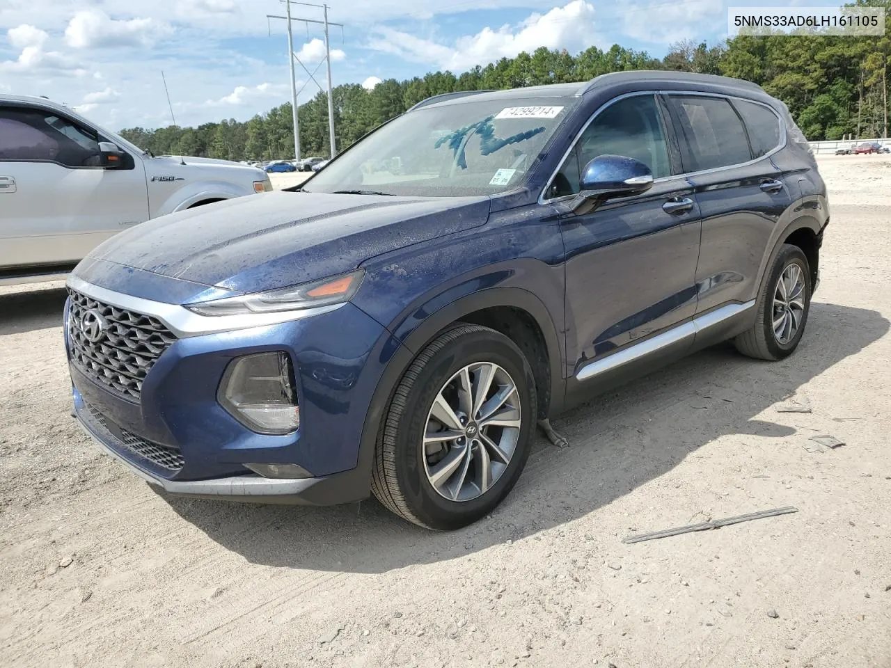 2020 Hyundai Santa Fe Sel VIN: 5NMS33AD6LH161105 Lot: 74299214