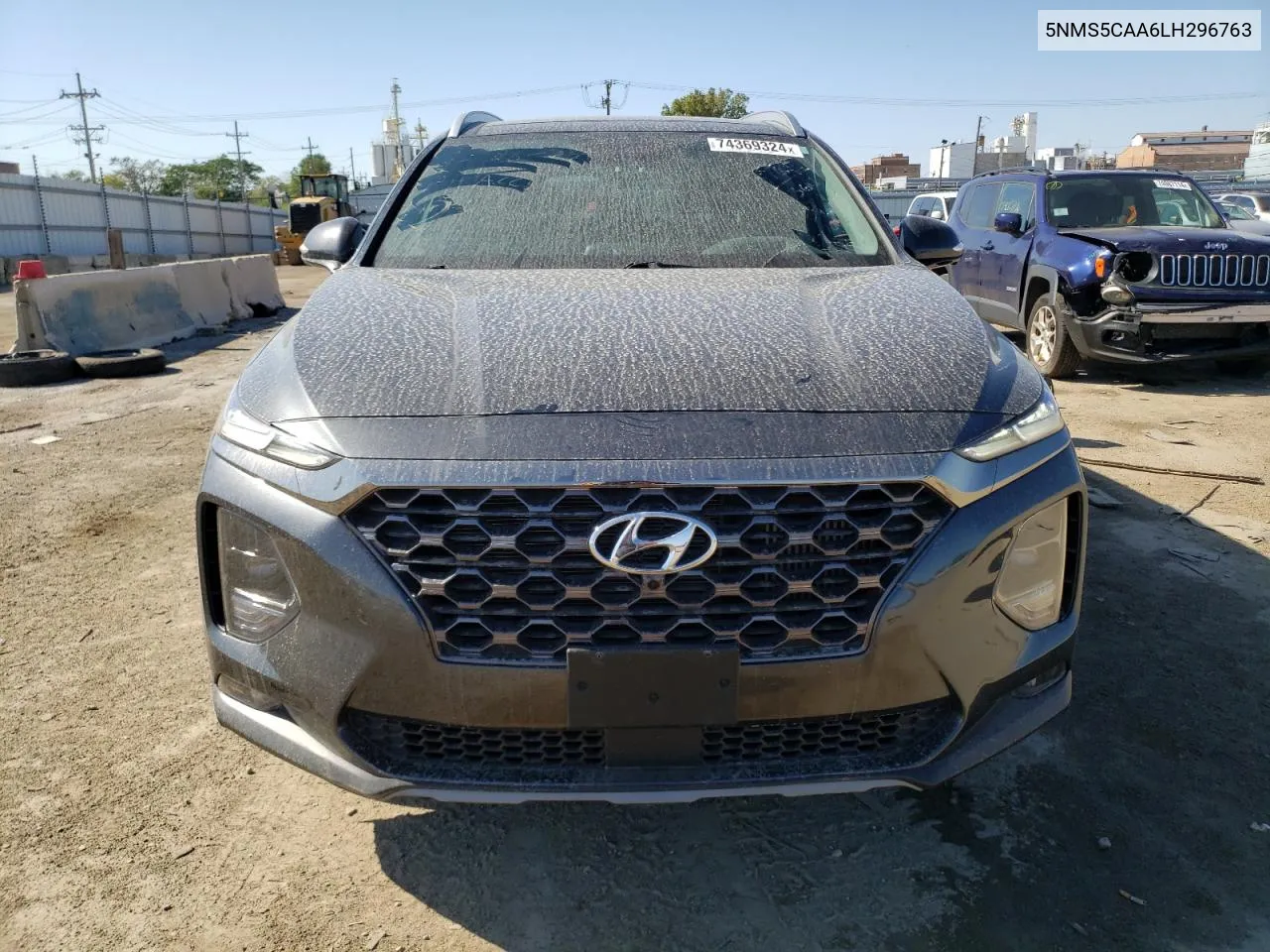 2020 Hyundai Santa Fe Limited VIN: 5NMS5CAA6LH296763 Lot: 74369324