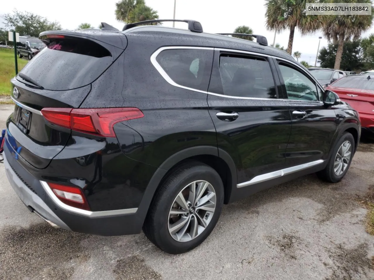 2020 Hyundai Santa Fe Sel VIN: 5NMS33AD7LH183842 Lot: 74387714