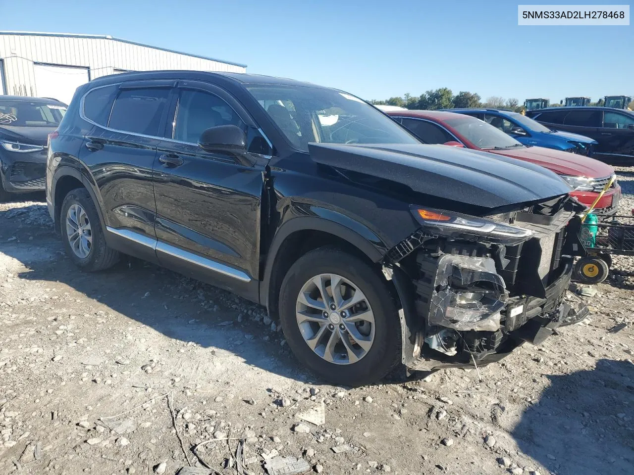 2020 Hyundai Santa Fe Sel VIN: 5NMS33AD2LH278468 Lot: 74476344