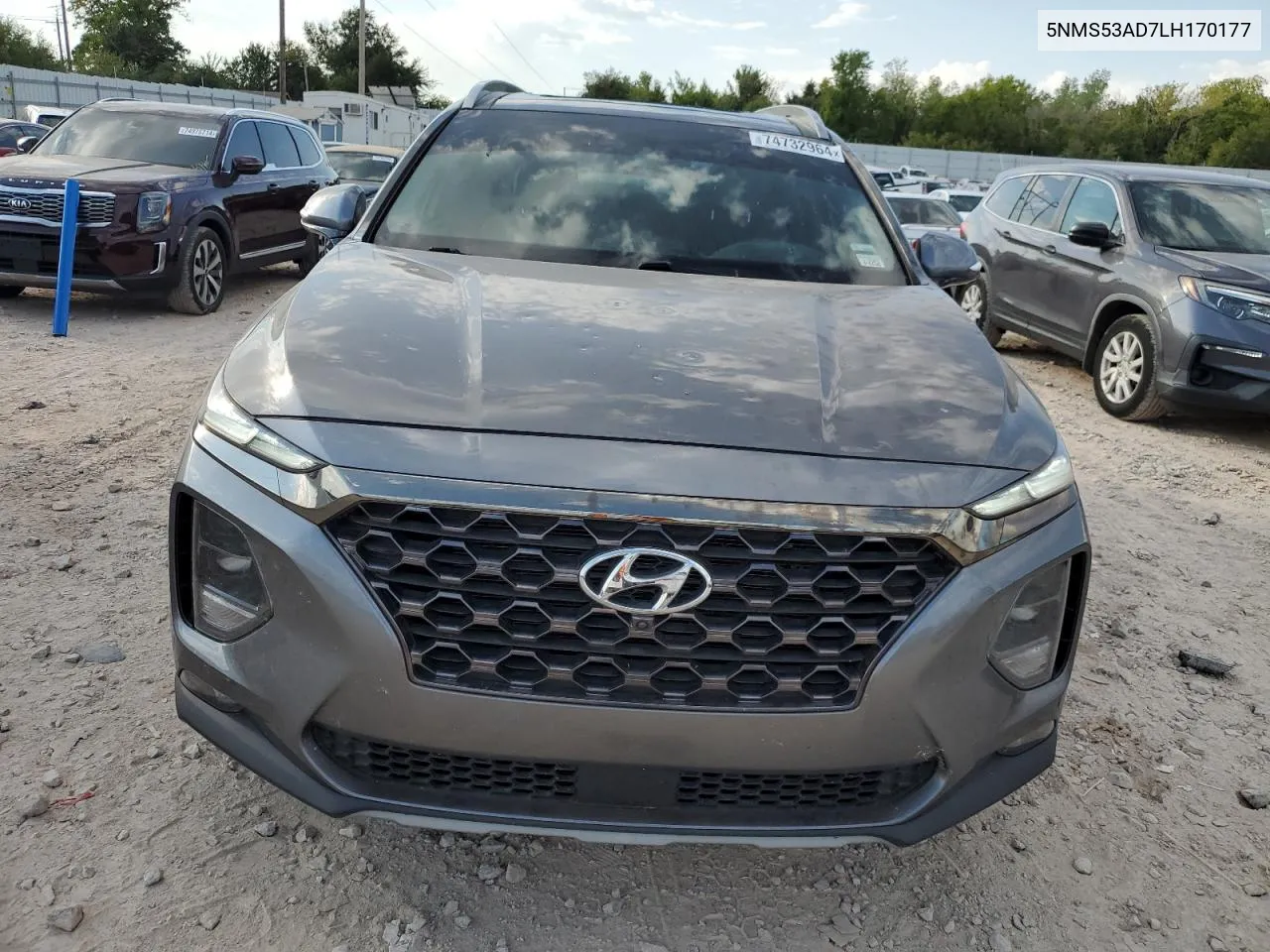 2020 Hyundai Santa Fe Limited VIN: 5NMS53AD7LH170177 Lot: 74732964