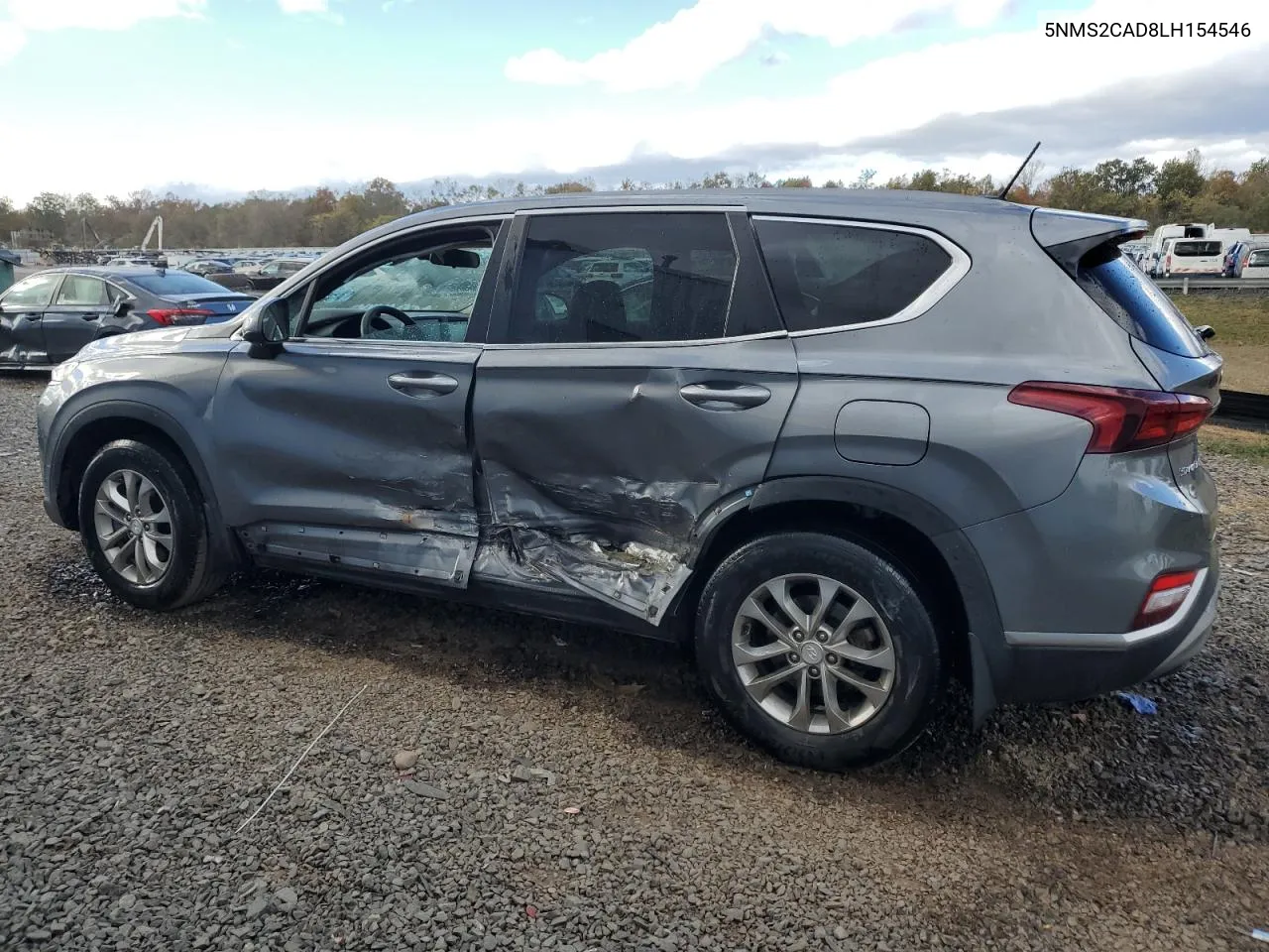 2020 Hyundai Santa Fe Se VIN: 5NMS2CAD8LH154546 Lot: 74742964