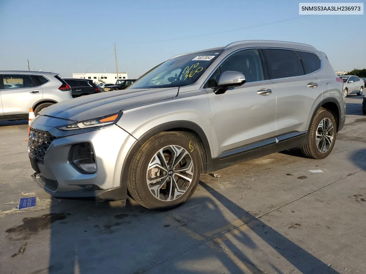 2020 Hyundai Santa Fe Limited VIN: 5NMS53AA3LH236973 Lot: 74837854