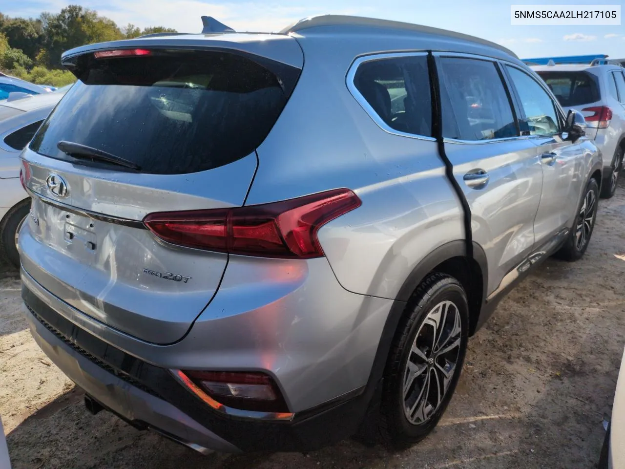 2020 Hyundai Santa Fe Limited VIN: 5NMS5CAA2LH217105 Lot: 74932024