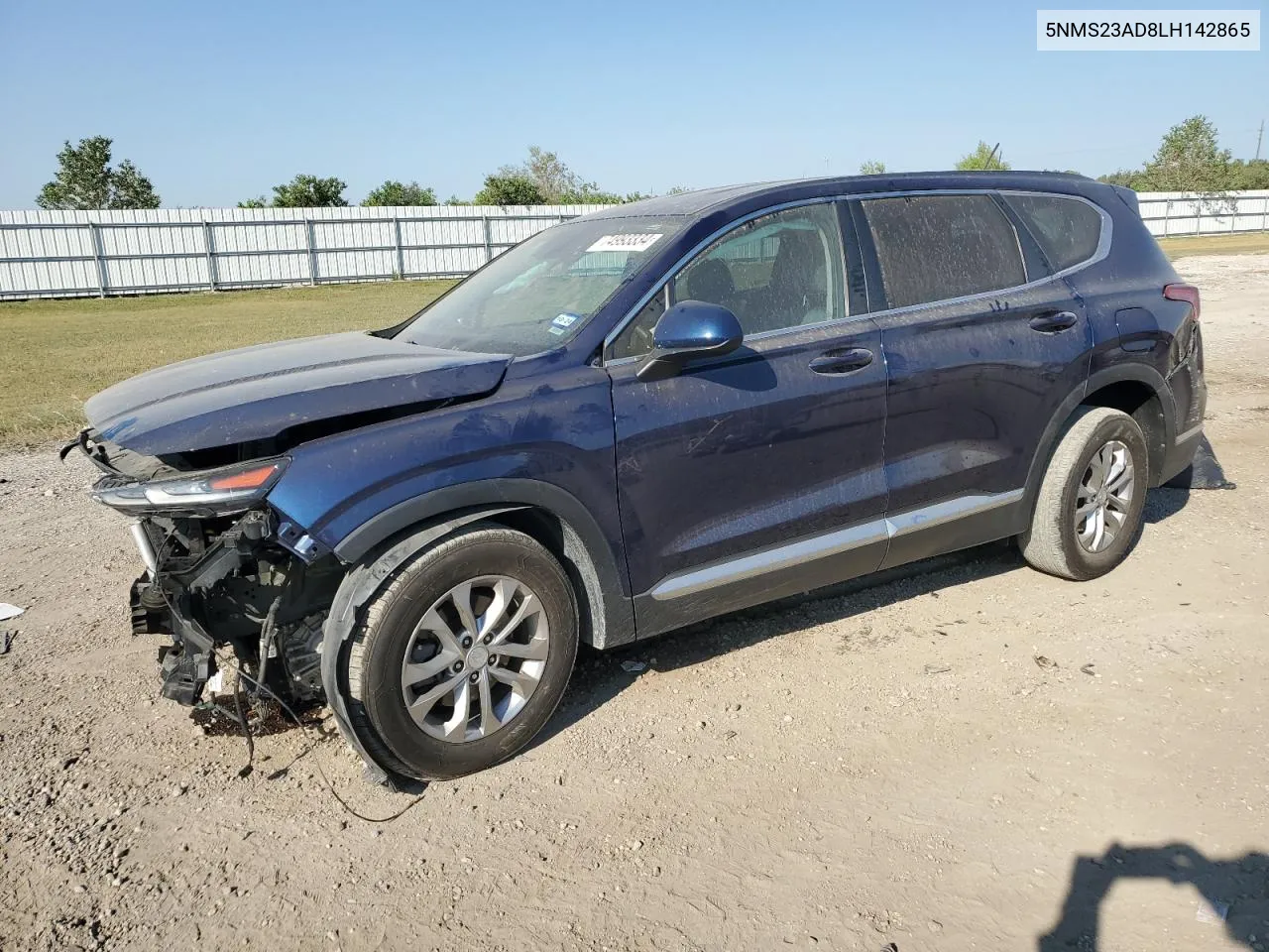 2020 Hyundai Santa Fe Se VIN: 5NMS23AD8LH142865 Lot: 74993334