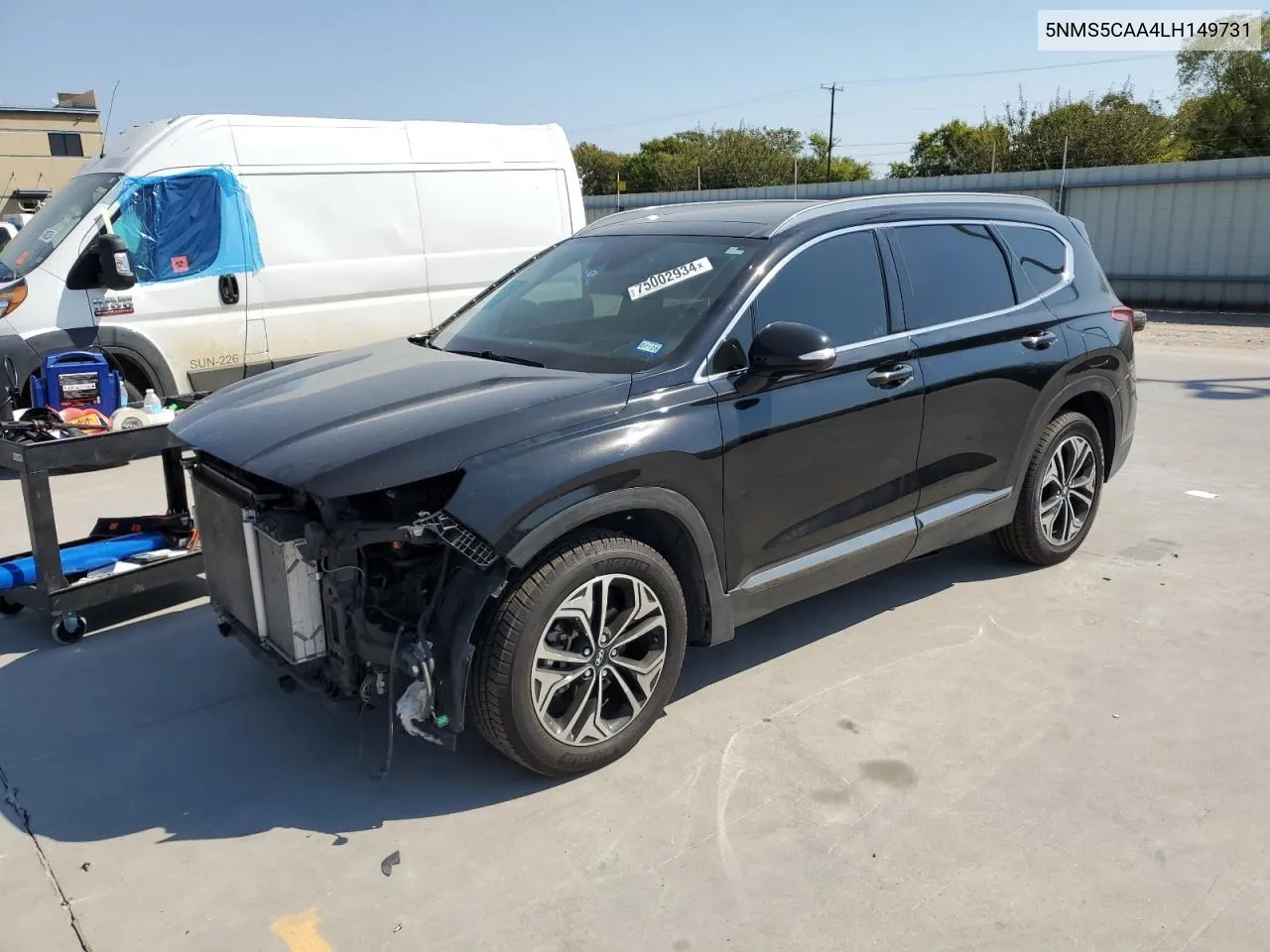 2020 Hyundai Santa Fe Limited VIN: 5NMS5CAA4LH149731 Lot: 75002934