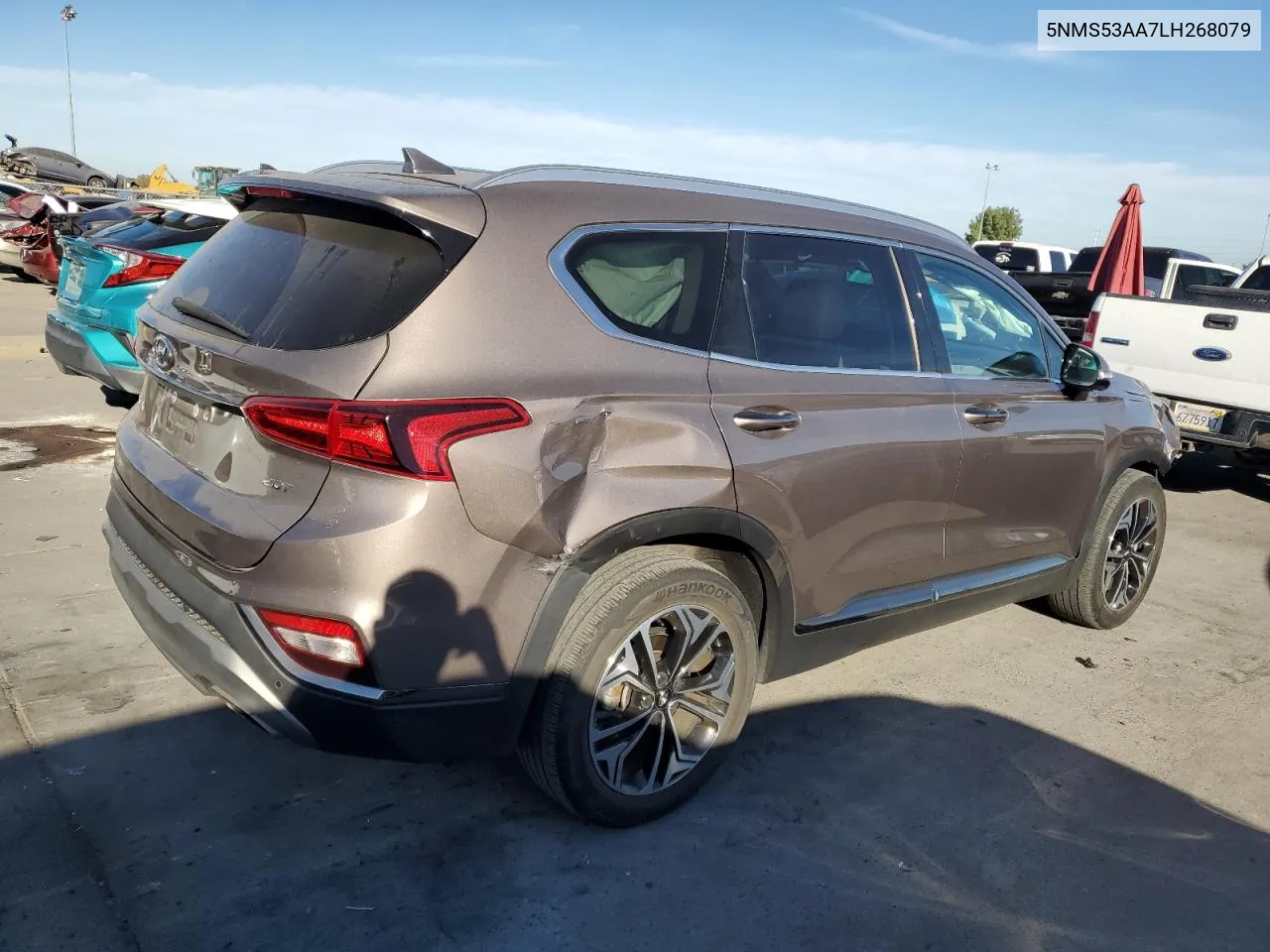 2020 Hyundai Santa Fe Limited VIN: 5NMS53AA7LH268079 Lot: 75026584