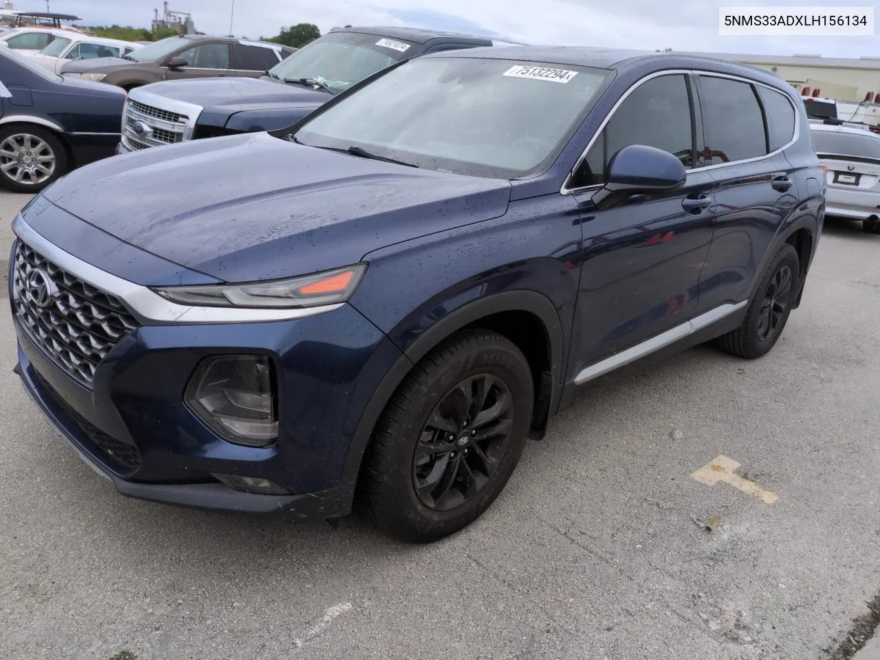 2020 Hyundai Santa Fe Sel VIN: 5NMS33ADXLH156134 Lot: 75132294