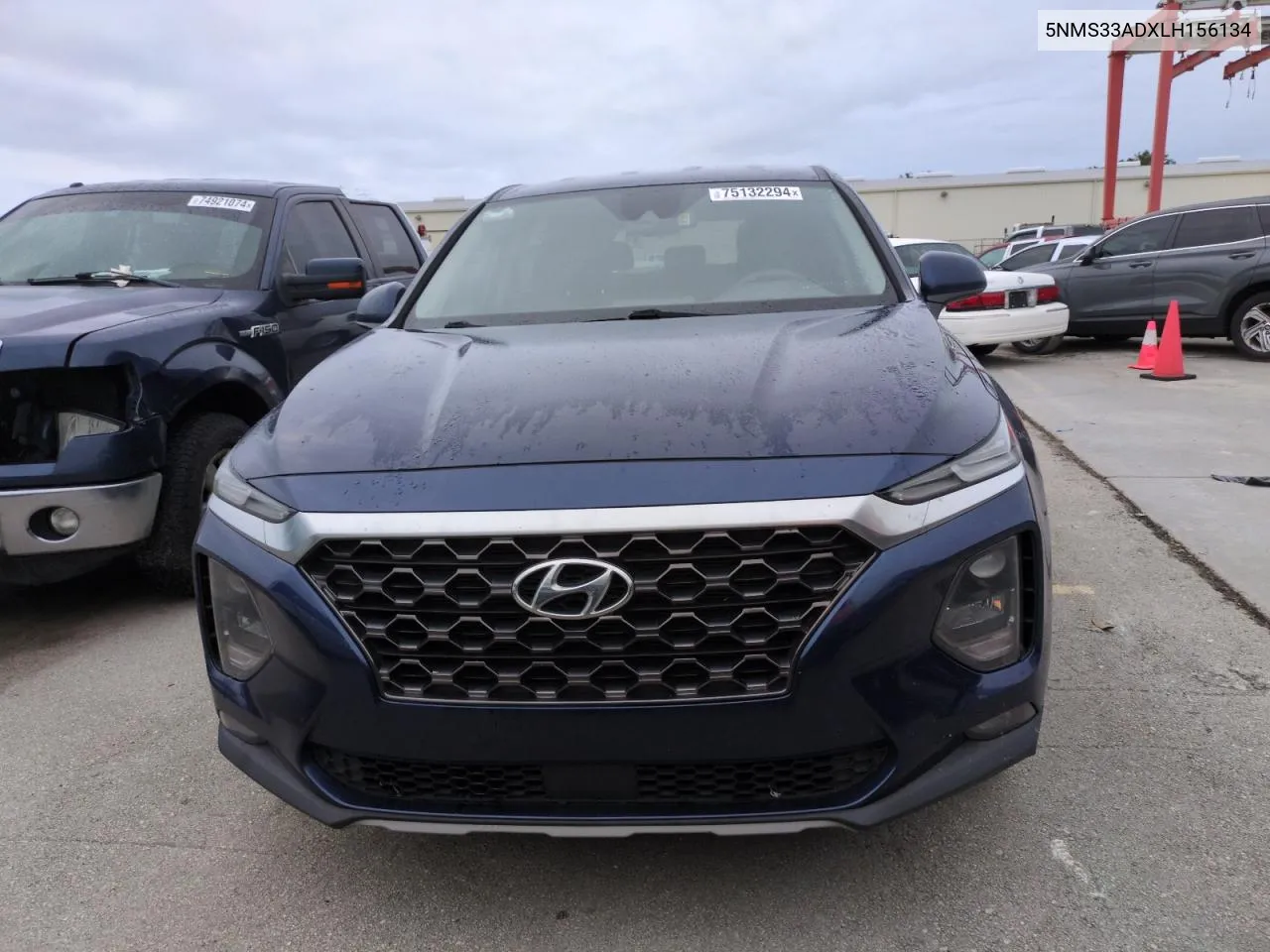 2020 Hyundai Santa Fe Sel VIN: 5NMS33ADXLH156134 Lot: 75132294