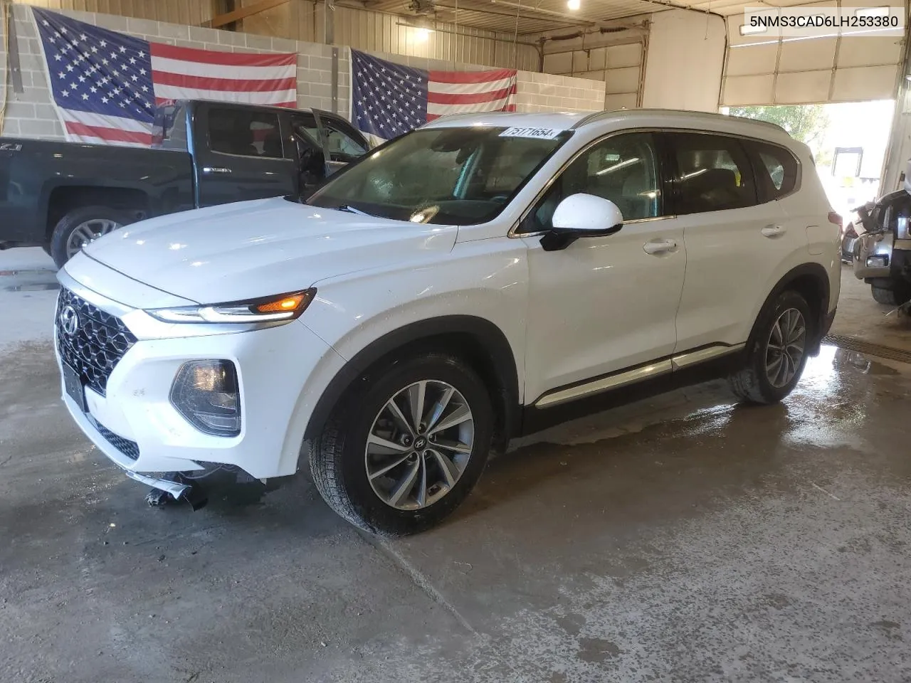 2020 Hyundai Santa Fe Sel VIN: 5NMS3CAD6LH253380 Lot: 75171654