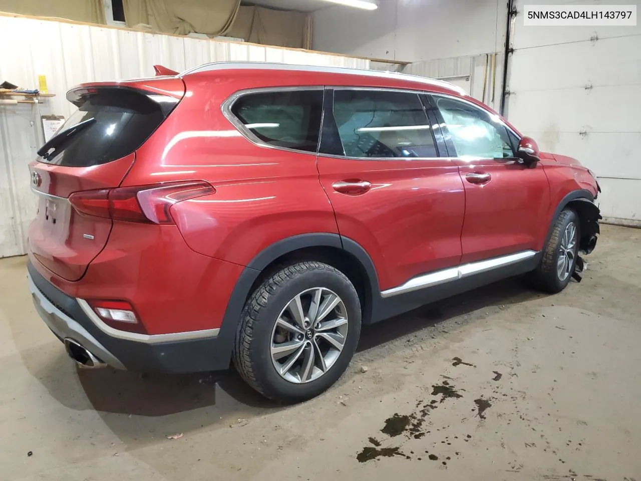 2020 Hyundai Santa Fe Sel VIN: 5NMS3CAD4LH143797 Lot: 75188284