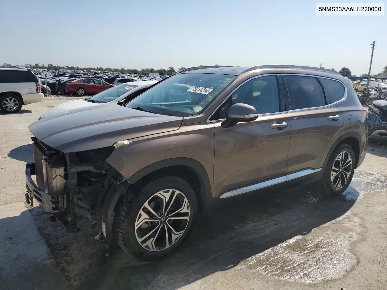 2020 Hyundai Santa Fe Sel VIN: 5NMS33AA6LH220000 Lot: 75231044