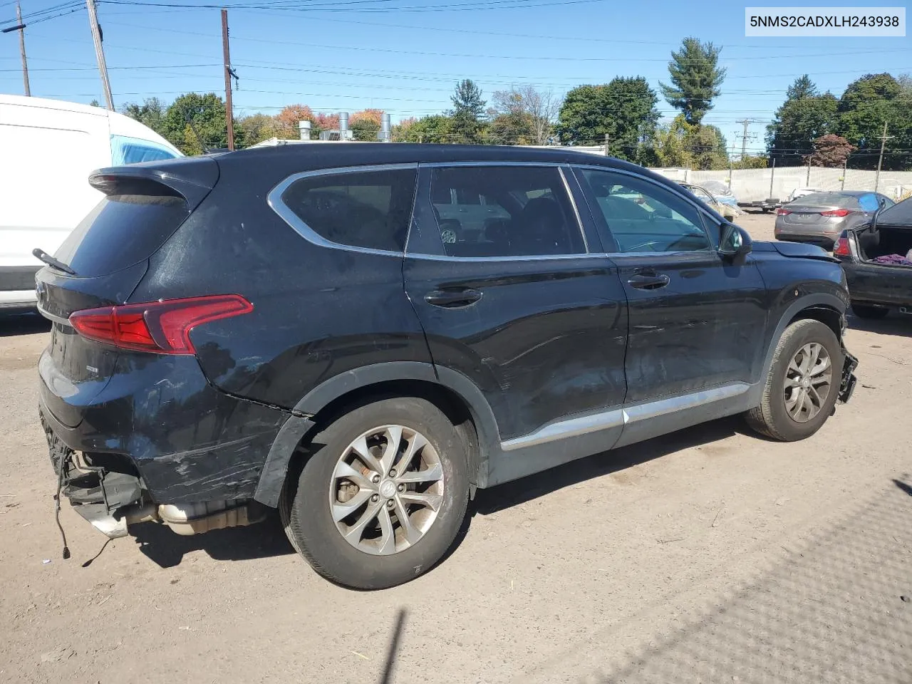 5NMS2CADXLH243938 2020 Hyundai Santa Fe Se