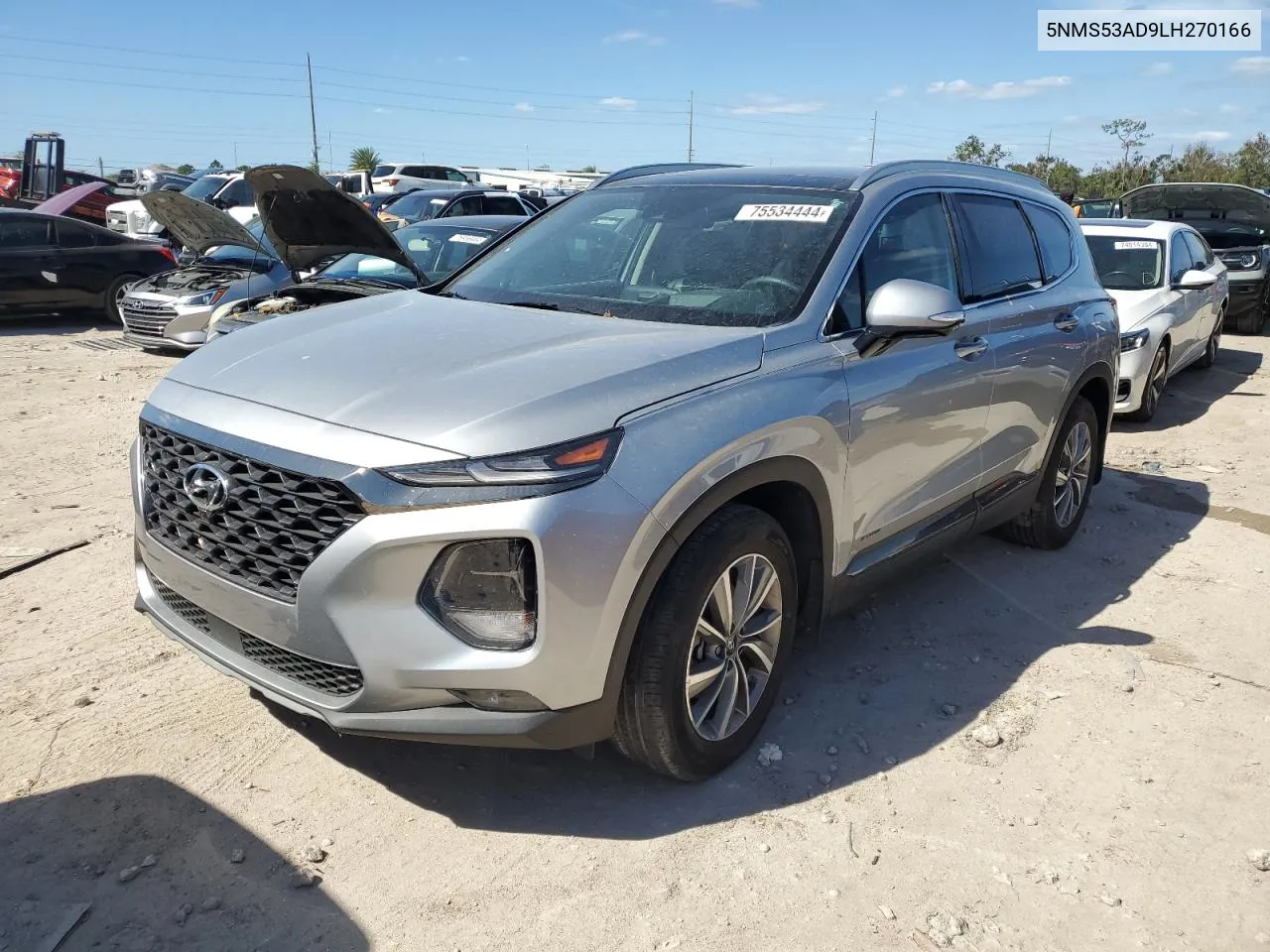 2020 Hyundai Santa Fe Limited VIN: 5NMS53AD9LH270166 Lot: 75534444