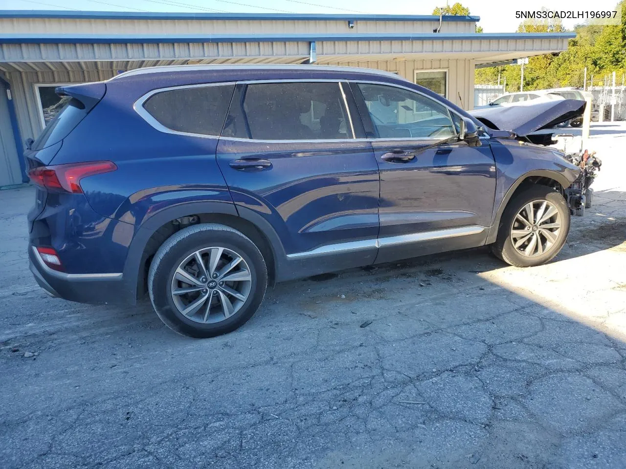 2020 Hyundai Santa Fe Sel VIN: 5NMS3CAD2LH196997 Lot: 75565154