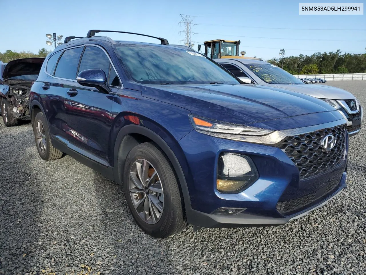 2020 Hyundai Santa Fe Limited VIN: 5NMS53AD5LH299941 Lot: 75807154