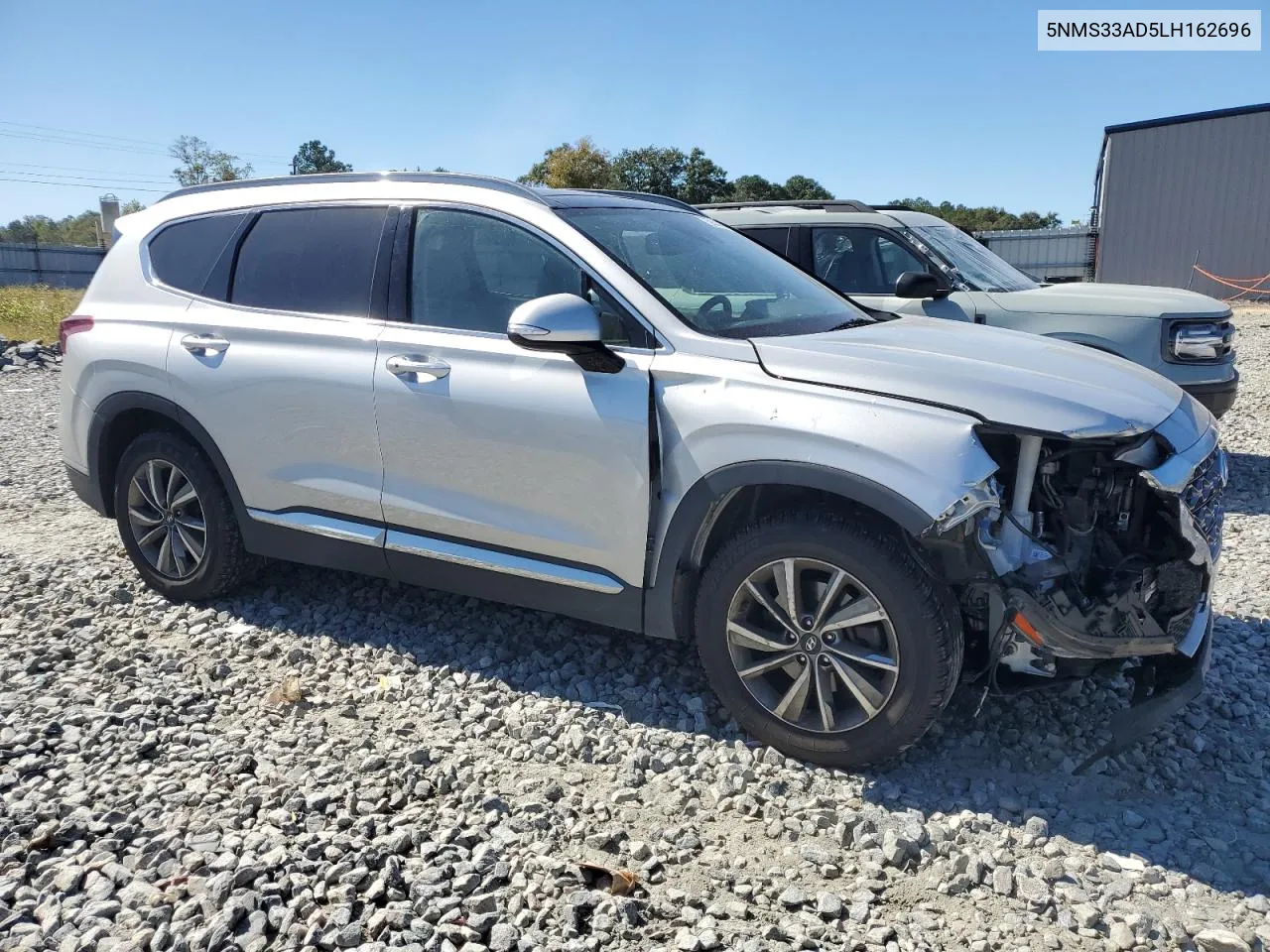 2020 Hyundai Santa Fe Sel VIN: 5NMS33AD5LH162696 Lot: 75938894