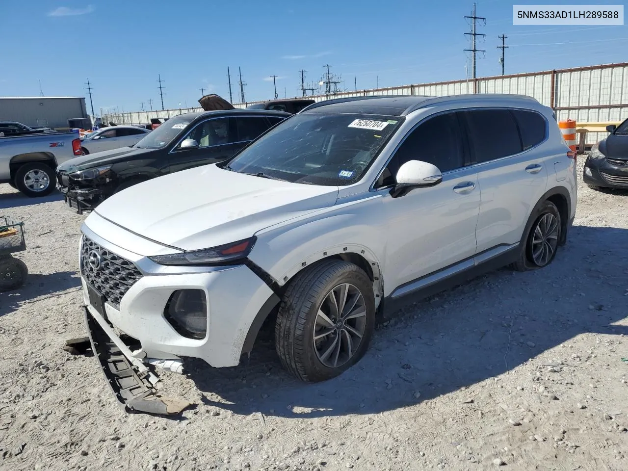 2020 Hyundai Santa Fe Sel VIN: 5NMS33AD1LH289588 Lot: 76250704