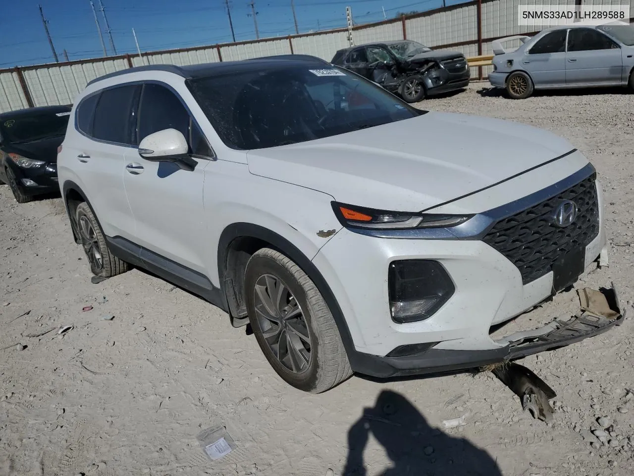 2020 Hyundai Santa Fe Sel VIN: 5NMS33AD1LH289588 Lot: 76250704