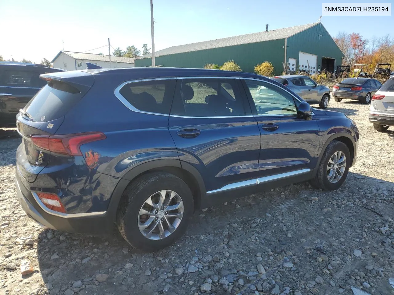 2020 Hyundai Santa Fe Sel VIN: 5NMS3CAD7LH235194 Lot: 76321844