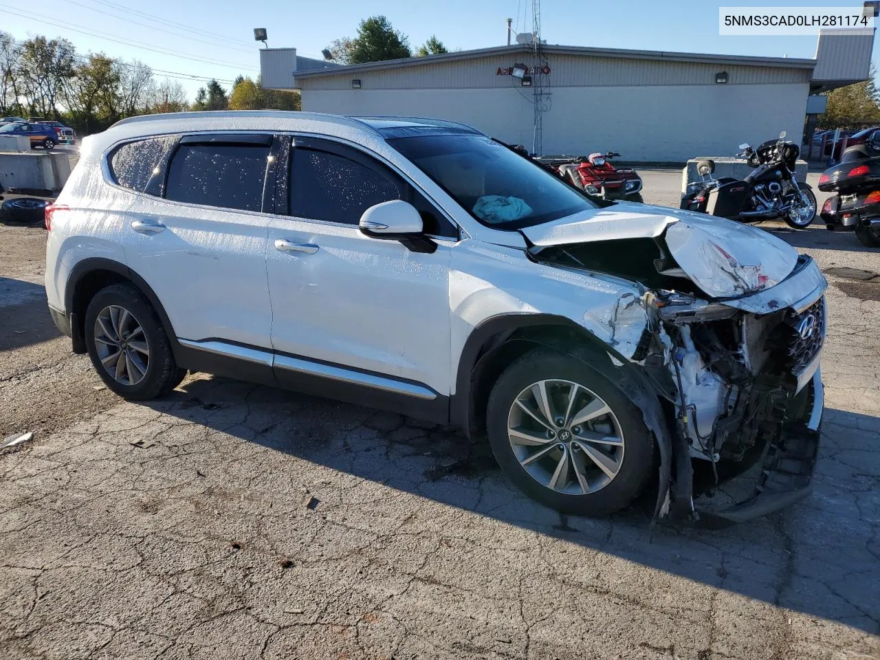 2020 Hyundai Santa Fe Sel VIN: 5NMS3CAD0LH281174 Lot: 76335854