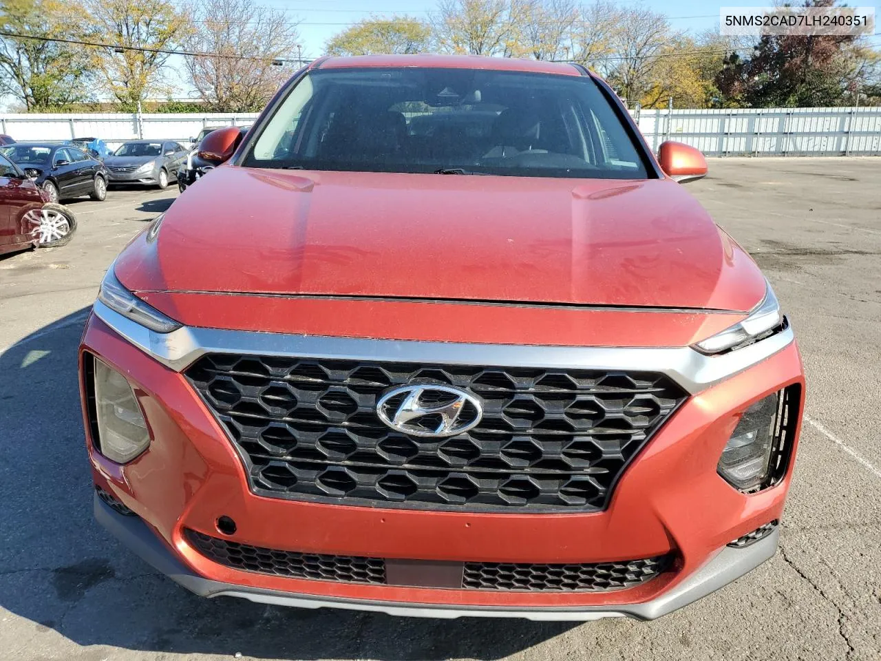 2020 Hyundai Santa Fe Se VIN: 5NMS2CAD7LH240351 Lot: 76505314