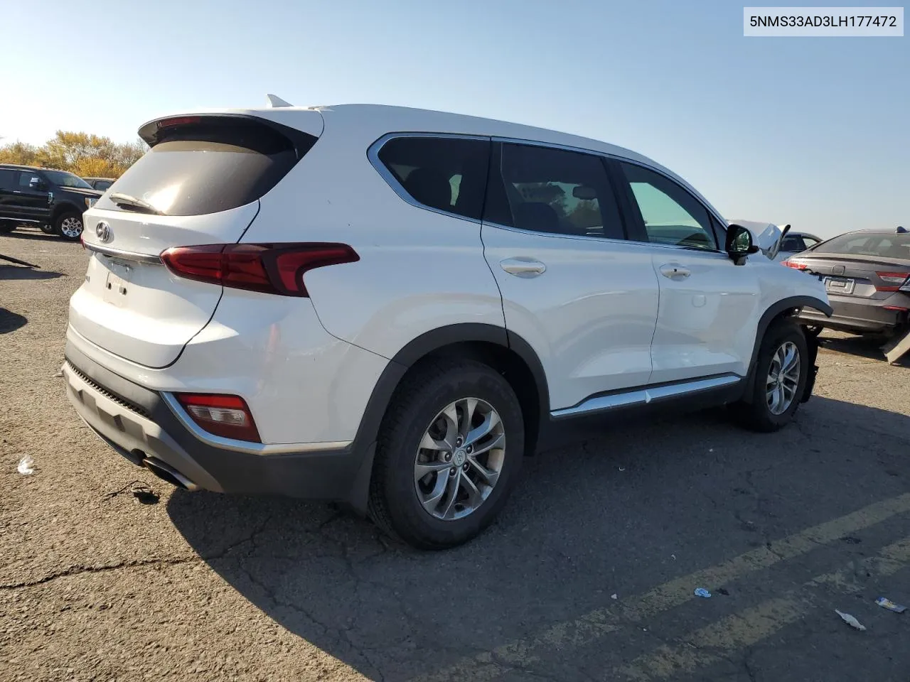 2020 Hyundai Santa Fe Sel VIN: 5NMS33AD3LH177472 Lot: 76687594